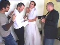 Smashing looking shemale bride massaging guys butthole in every which way