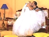 Hot shemale wife impaling her husbands ass during her first wedding night