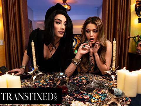 KiloShemales presents: Transfixed - asmr trans fortune teller ariel demure hard fucks hot tattooed customer vanessa vega